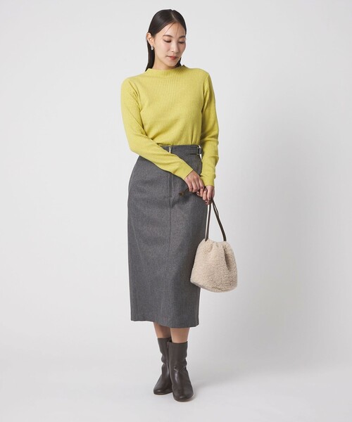 A DAY IN THE LIFE UNITED ARROWS（アデイインザライフユナイテッドアローズ）の「リブ ハイネックニット＜A DAY IN THE LIFE＞（ニット/セーター・レディース・イエロー/コバルトブルー/ナチュラル・FREE）」の9枚目の写真