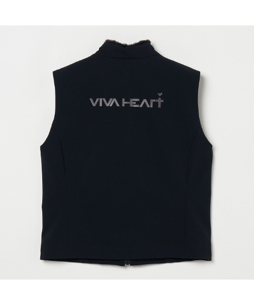 VIVA HEART(ビバハート)の「【VIVA HEART/GOLF】ファーポケットベスト(ベスト・レディース・ライトグレー/ブラック・S/L/M)」の4枚目の写真