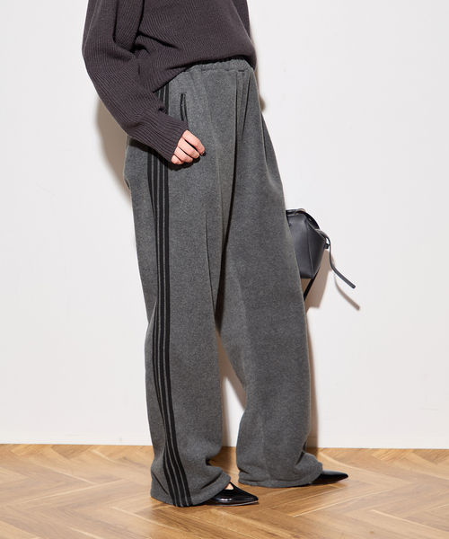 INSCRIRE /アンスクリア】Fleece Loose Fit Track Pants:パンツ