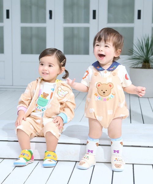 MIKI HOUSE（ミキハウス）の「パイルジャガードパーカー（パーカー・キッズ・ベージュ・80ｃｍ/90cm/100cm/110cm/120cm）」の2枚目の写真