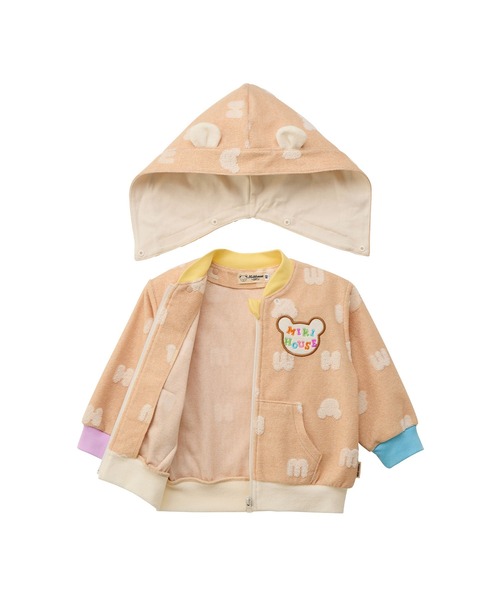 MIKI HOUSE（ミキハウス）の「パイルジャガードパーカー（パーカー・キッズ・ベージュ・80ｃｍ/90cm/100cm/110cm/120cm）」の4枚目の写真