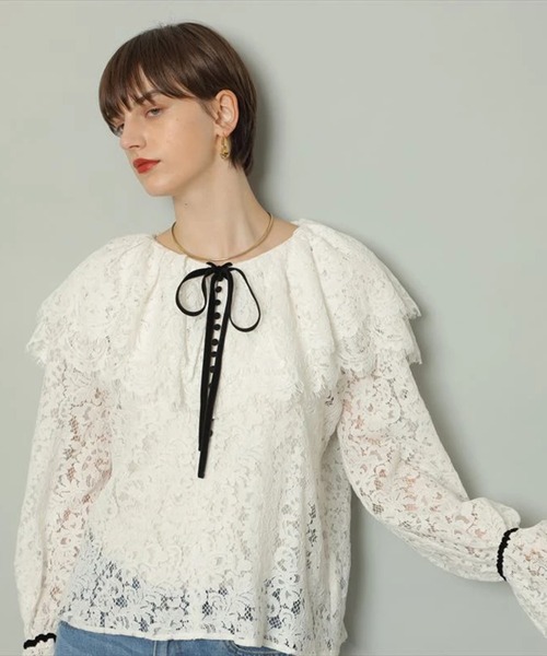 CADUNE（カデュネ）の「総レースブラウス（シャツ/ブラウス）」 - WEAR