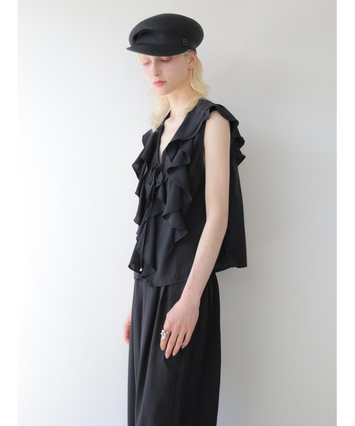 swane(スワネ)の「front frill open tops(シャツ/ブラウス・レディース・ホワイト・FREE)」の6枚目の写真