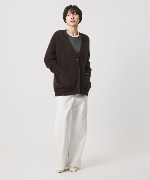 UNITED ARROWS(ユナイテッドアローズ)の「リブ バイカラー パイピング カットソー(Tシャツ/カットソー・レディース・オフホワイト/ダークブラウン/ダークグレー/ネイビー/ベージュ・FREE)」の13枚目の写真