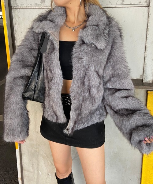 セール】ミックスフェイクファージャケット（ブルゾン）｜non-hedge