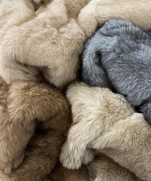 セール】ミックスフェイクファージャケット（ブルゾン）｜non-hedge