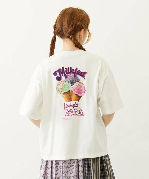 MILKFED.（ミルクフェド）の「TRIPLE ICE WIDE S/S TEE（Tシャツ/カットソー・レディース・ライトピンク/ネイビー/ホワイト・L/M）」の2枚目の写真