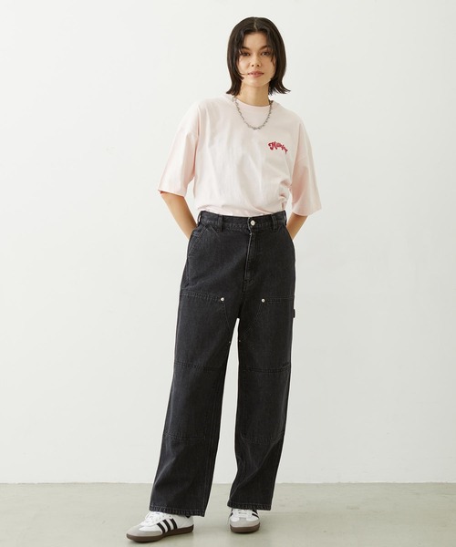 MILKFED.（ミルクフェド）の「TRIPLE ICE WIDE S/S TEE（Tシャツ/カットソー・レディース・ライトピンク/ネイビー/ホワイト・L/M）」の9枚目の写真