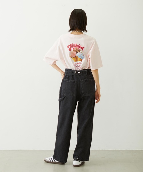 MILKFED.（ミルクフェド）の「TRIPLE ICE WIDE S/S TEE（Tシャツ/カットソー・レディース・ライトピンク/ネイビー/ホワイト・L/M）」の11枚目の写真