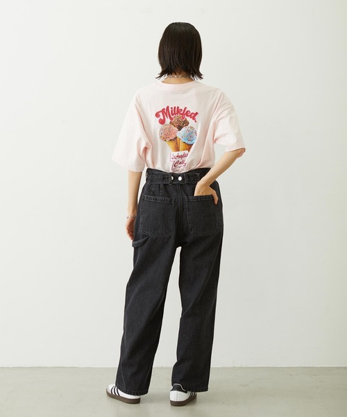 MILKFED.（ミルクフェド）の「TRIPLE ICE WIDE S/S TEE（Tシャツ/カットソー・レディース・ライトピンク/ネイビー/ホワイト・L/M）」の12枚目の写真