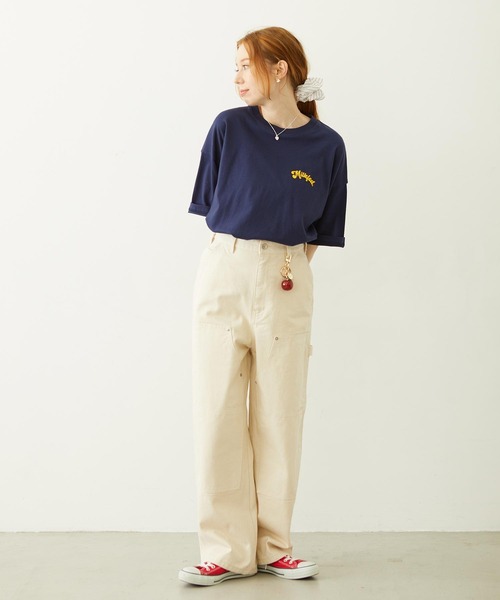MILKFED.（ミルクフェド）の「TRIPLE ICE WIDE S/S TEE（Tシャツ/カットソー・レディース・ライトピンク/ネイビー/ホワイト・L/M）」の16枚目の写真
