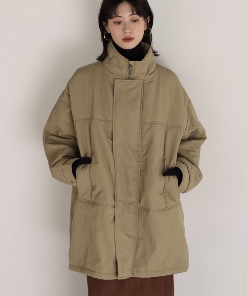 セール】360度 美シルエット モンスターミリタリーコート 【中綿/裾