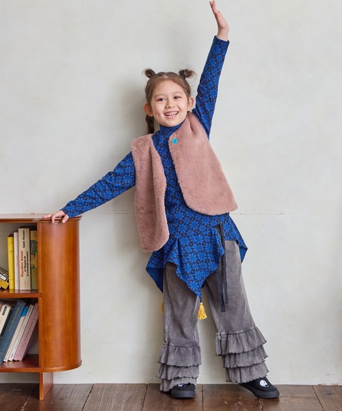 MARKEY'S(マーキーズ)の「リブフリルティアードパンツ(その他パンツ・キッズ・レッド/ブルー/チャコール・90/100/110/120/130/140/150)」の22枚目の写真