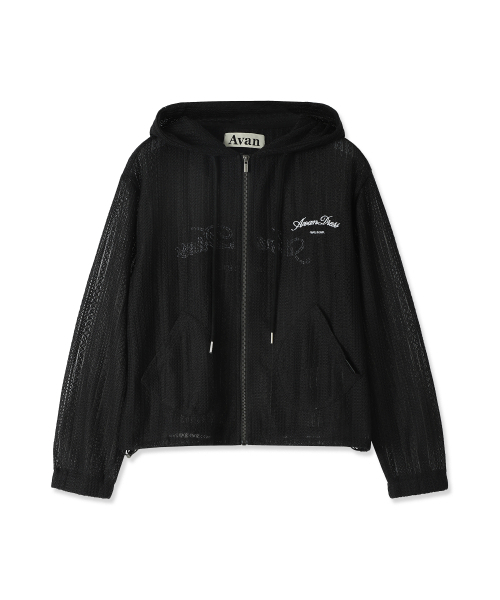 AVANDRESS（アバンドレス ）の「ネット レーシー フード ジップアップ - 2COL（パーカー・レディース・ブラック/アイボリー・FREE）」の6枚目の写真