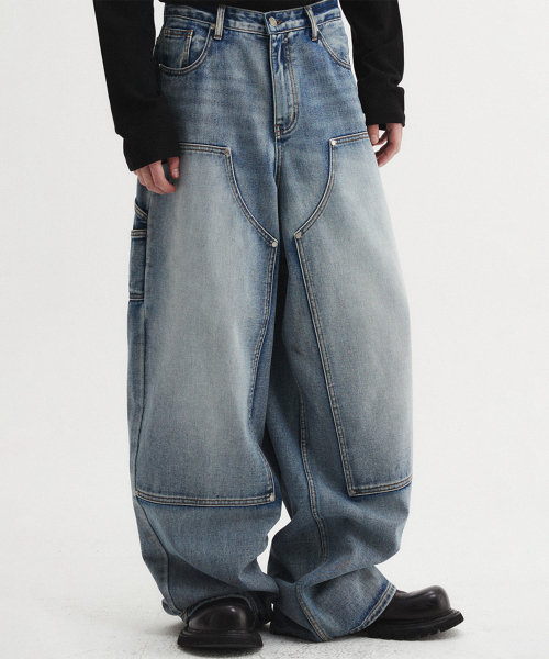 DNSR(ディーエヌエスアール)の「ブラシカーペンターデニムパンツブルー(デニムパンツ・メンズ・その他・SMALL/MEDIUM/LARGE/X-LARGE)」の1枚目の写真