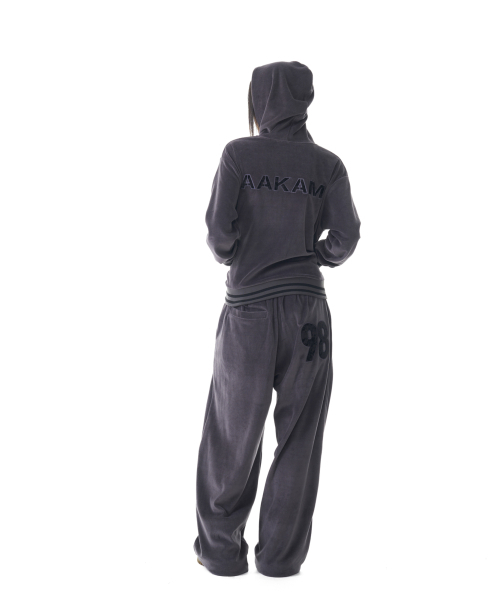 セール】98 Patch Velour Pants (Dark Gray)（スウェットパンツ
