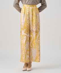 パンツ（イエロー/黄色系・ペイズリー柄）ファッション通販