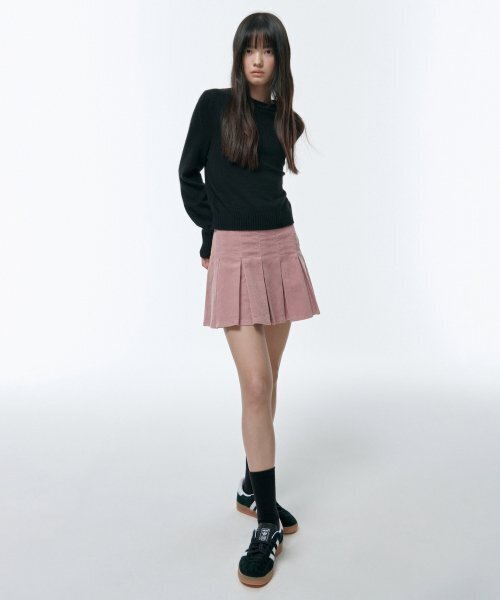MUSINSA STANDARD WOMAN（ムシンサスタンダードウーマン）の「ウィメンズ コーデュロイ プリーツ ミニスカート [ピンク]（スカート・レディース・その他・SMALL/MEDIUM/LARGE/X-SMALL）」の2枚目の写真