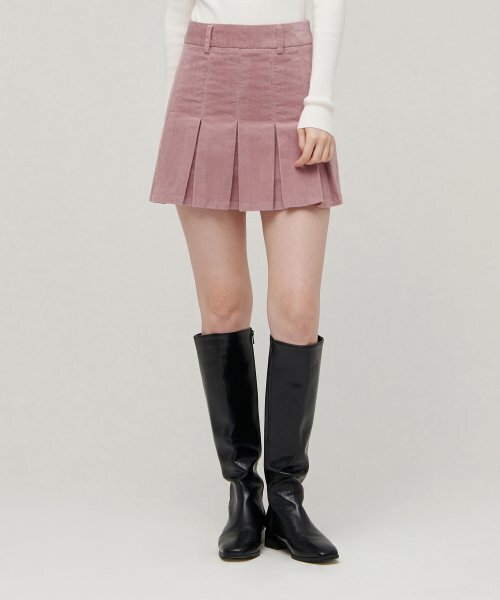 MUSINSA STANDARD WOMAN（ムシンサスタンダードウーマン）の「ウィメンズ コーデュロイ プリーツ ミニスカート [ピンク]（スカート・レディース・その他・SMALL/MEDIUM/LARGE/X-SMALL）」の5枚目の写真