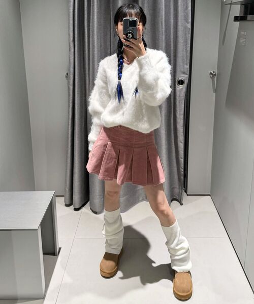 MUSINSA STANDARD WOMAN（ムシンサスタンダードウーマン）の「ウィメンズ コーデュロイ プリーツ ミニスカート [ピンク]（スカート・レディース・その他・SMALL/MEDIUM/LARGE/X-SMALL）」の9枚目の写真