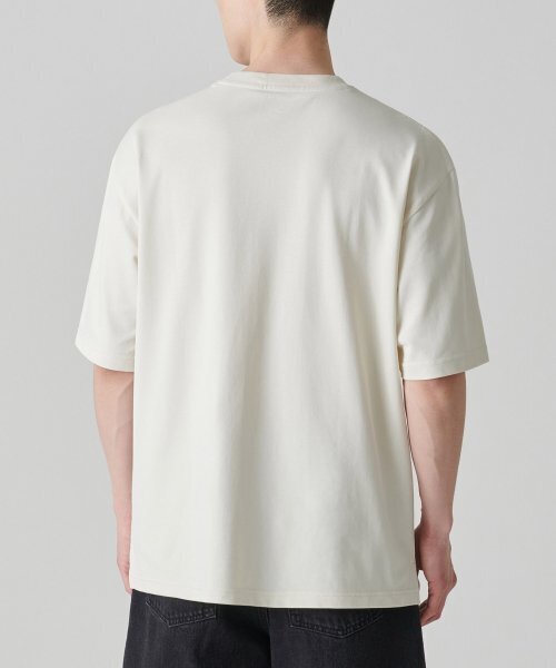 MUSINSA STANDARD（ムシンサスタンダード）の「[クールタンダード] リラックスフィットクルーネックピケTシャツ [クリーム]（Tシャツ/カットソー・メンズ・その他・SMALL/MEDIUM/X-LARGE/XX-LARGE）」の2枚目の写真