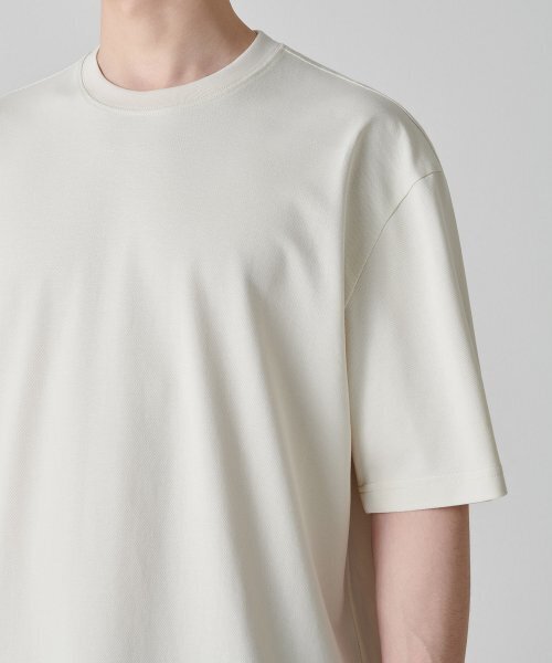 MUSINSA STANDARD（ムシンサスタンダード）の「[クールタンダード] リラックスフィットクルーネックピケTシャツ [クリーム]（Tシャツ/カットソー・メンズ・その他・SMALL/MEDIUM/X-LARGE/XX-LARGE）」の5枚目の写真