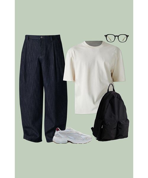 MUSINSA STANDARD（ムシンサスタンダード）の「[クールタンダード] リラックスフィットクルーネックピケTシャツ [クリーム]（Tシャツ/カットソー・メンズ・その他・SMALL/MEDIUM/X-LARGE/XX-LARGE）」の7枚目の写真