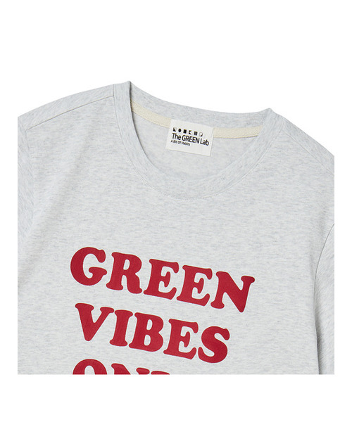THE GREEN LAB（ザグリーンラボ）の「GREEN VIBES ONLY テクスチャーレタリング半袖Tシャツ [メランジグレー]（Tシャツ/カットソー・レディース・その他・FREE）」の11枚目の写真