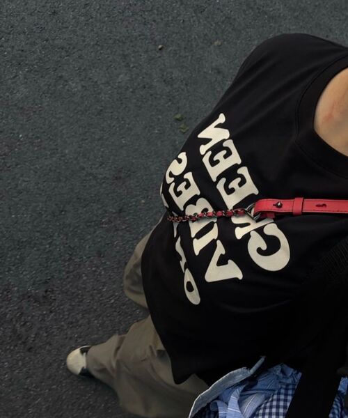 THE GREEN LAB（ザグリーンラボ）の「GREEN VIBES ONLY テクスチャーレタリング半袖Tシャツ [メランジグレー]（Tシャツ/カットソー・レディース・その他・FREE）」の20枚目の写真