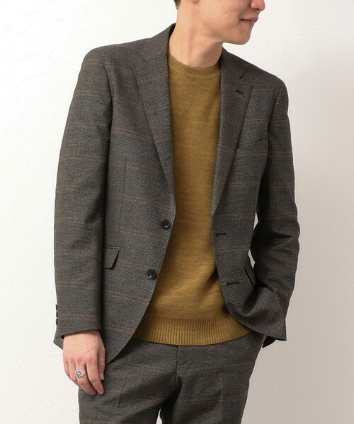 NOLLEY'S LIGHT(ノーリーズライト)の「《ビジカジ/セットアップ対応》ソフトサーモジャケット(テーラードジャケット・メンズ・ブラウン系その他/グレー/ネイビー・S/M/L/XL)」の2枚目の写真