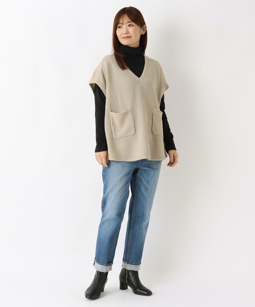 one'sterrace（ワンズテラス）の「オーバーサイズ柄編みプルオーバーベスト（ベスト・レディース・ベージュ系8/グレー系その他7/ブラウン系8・02）」の17枚目の写真