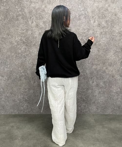 GEVS.(ジェイヴィス)の「ハートジャガードニットプルオーバー<大きいサイズ有>GEVS.(ニット/セーター・レディース・グレー/ブラック・5L/4L/3L/LL/L/M)」の15枚目の写真