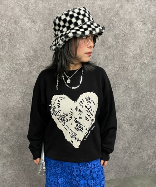 GEVS.(ジェイヴィス)の「ハートジャガードニットプルオーバー<大きいサイズ有>GEVS.(ニット/セーター・レディース・グレー/ブラック・5L/4L/3L/LL/L/M)」の11枚目の写真