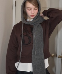 Birthday room（バースデイルーム）の「フードニットマフラー/Hooded knit scarf（ストール/ショール）」