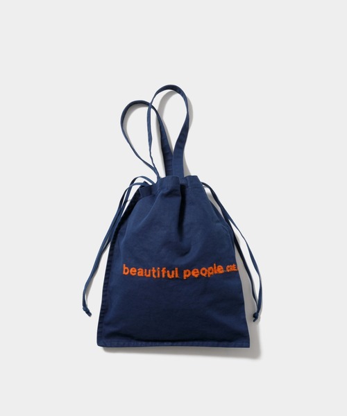 beautiful people(ビューティフルピープル)の「brushed logo tote bag(トートバッグ・レディース・グリーン/グレー/ナチュラル/ネイビー/オレンジ/サックスブルー/ライトイエロー系/ブラック/ブラウン/オリーブ/ネイビー系1・FREE)」の9枚目の写真