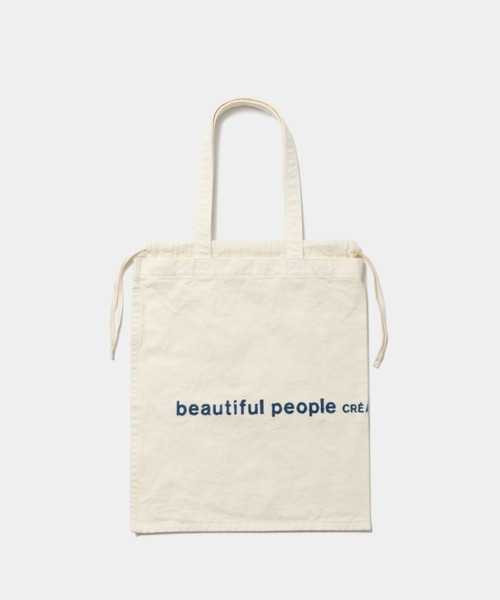 beautiful people(ビューティフルピープル)の「brushed logo tote bag(トートバッグ・レディース・グリーン/グレー/ナチュラル/ネイビー/オレンジ/サックスブルー/ライトイエロー系・FREE)」の6枚目の写真