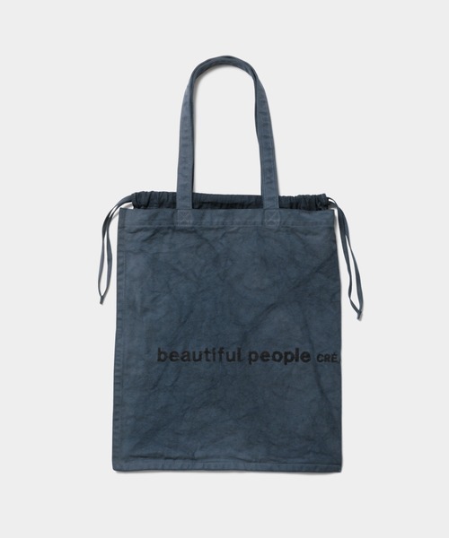 beautiful people（ビューティフルピープル）の「brushed logo        tote bag（トートバッグ・レディース・グリーン/グレー/ナチュラル/ネイビー/オレンジ・FREE）」の4枚目の写真