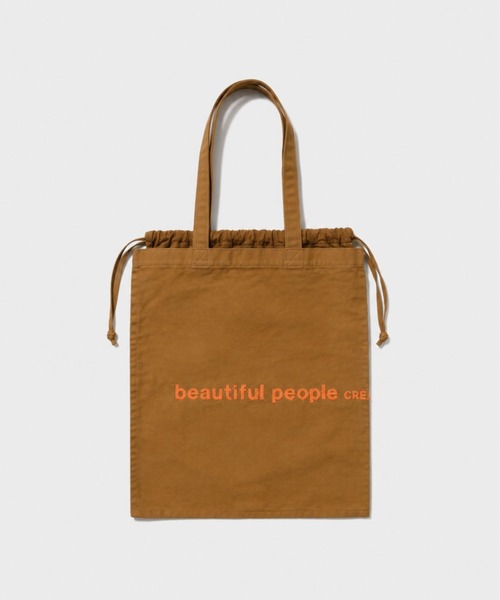 beautiful people（ビューティフルピープル）の「brushed logo        tote bag（トートバッグ・レディース・グリーン/グレー/ナチュラル/ネイビー/オレンジ/サックスブルー/ライトイエロー系/ブラック/ブラウン/オリーブ/ネイビー系1/キャメル/バーガンディー・FREE）」の10枚目の写真
