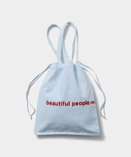 beautiful people(ビューティフルピープル)の「brushed logo tote bag(トートバッグ・レディース・グリーン/グレー/ナチュラル/ネイビー/オレンジ/サックスブルー/ライトイエロー系・FREE)」の5枚目の写真