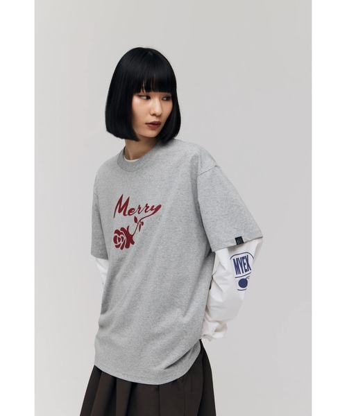 FELICITY（フェリシティ）の「Merry T-Shirt（Tシャツ/カットソー・レディース・グレー/レッド/ホワイト/チャコール・2）」の20枚目の写真