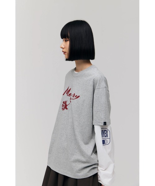 FELICITY（フェリシティ）の「Merry T-Shirt（Tシャツ/カットソー・レディース・グレー/レッド/ホワイト/チャコール・2）」の19枚目の写真