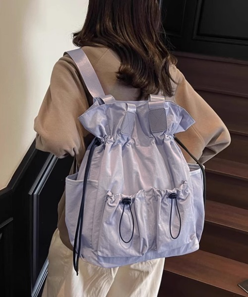 Miniministore（ミニミニストア）の「トートバッグ 2WAY リュックサック（トートバッグ・レディース・イエロー/ラベンダー/ブラック/パープル/グリーン・FREE）」の5枚目の写真