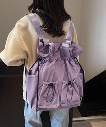 トートバッグ 2WAY リュック」に該当するバッグ（パープル/紫色系 
