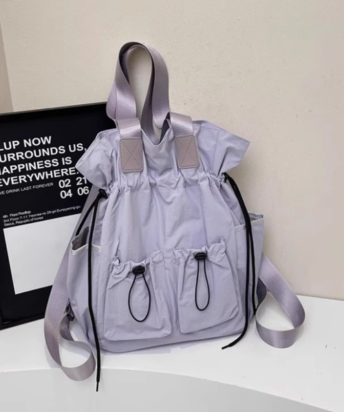 Miniministore（ミニミニストア）の「トートバッグ 2WAY リュックサック（トートバッグ・レディース・イエロー/ラベンダー/ブラック/パープル/グリーン・FREE）」の7枚目の写真