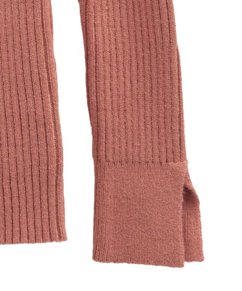 Petit fleur(プチフルール)の「・Petit Fleur ボトルネックリブニット(ニット/セーター・レディース・ブラック/オフホワイト/チャコールグレー/ブルー/ピンク/ライトグレー・FREE)」の12枚目の写真