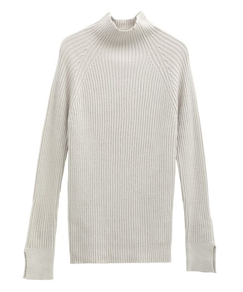 Petit fleur(プチフルール)の「・Petit Fleur ボトルネックリブニット(ニット/セーター・レディース・ブラック/オフホワイト/チャコールグレー/ブルー/ピンク/ライトグレー・FREE)」の7枚目の写真