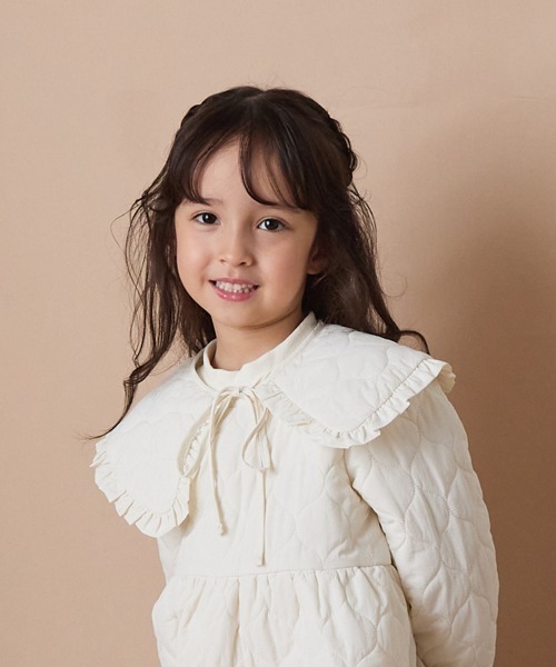 riziere(リジェール)の「キルティングフリル付け衿(付け襟・キッズ・アイボリー/ブラック・FREE)」の10枚目の写真