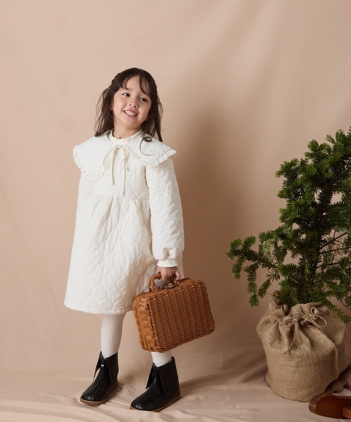 riziere(リジェール)の「キルティングフリル付け衿(付け襟・キッズ・アイボリー/ブラック・FREE)」の11枚目の写真