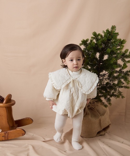 riziere(リジェール)の「キルティングフリル付け衿(付け襟・キッズ・アイボリー/ブラック・FREE)」の12枚目の写真