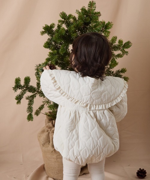 riziere(リジェール)の「キルティングフリル付け衿(付け襟・キッズ・アイボリー/ブラック・FREE)」の13枚目の写真